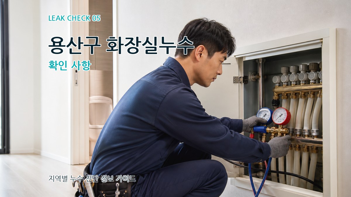 용산구 화장실누수 확인 사항