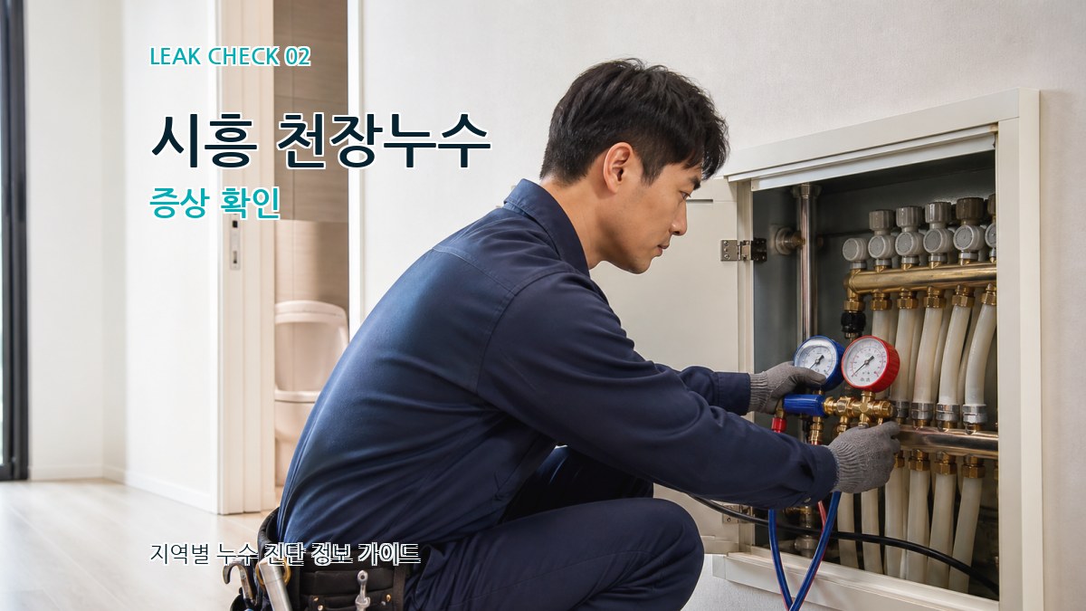시흥 천장누수 증상 확인