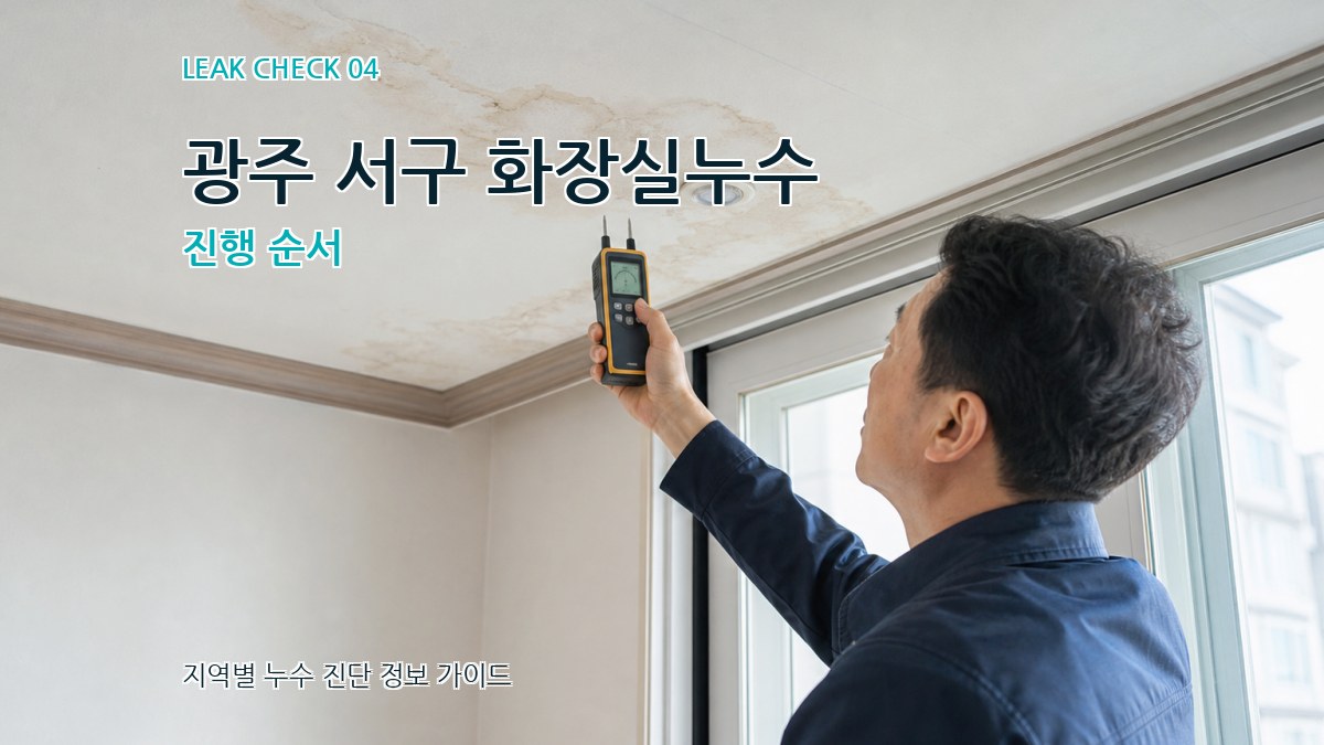 광주 서구 화장실누수 진행 순서