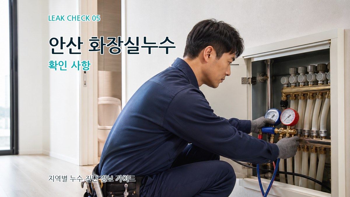 안산 화장실누수 확인 사항