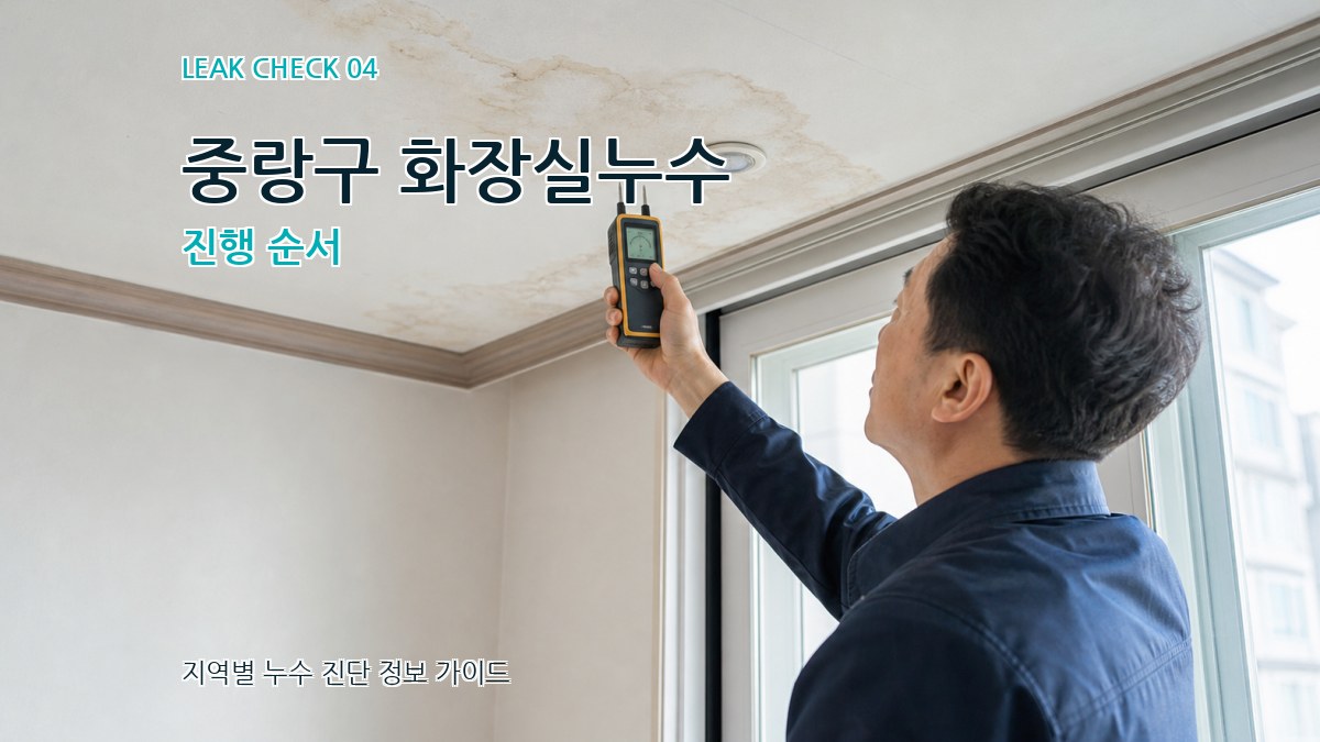 중랑구 화장실누수 진행 순서