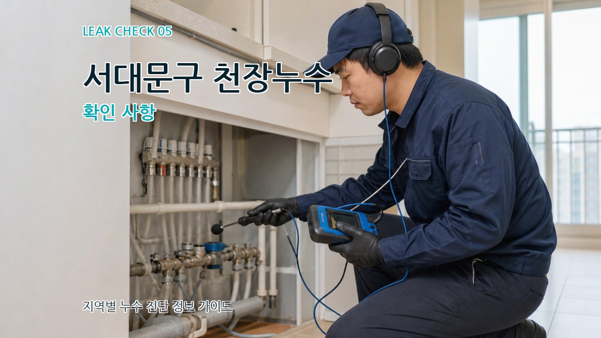 서대문구 천장누수 확인 사항