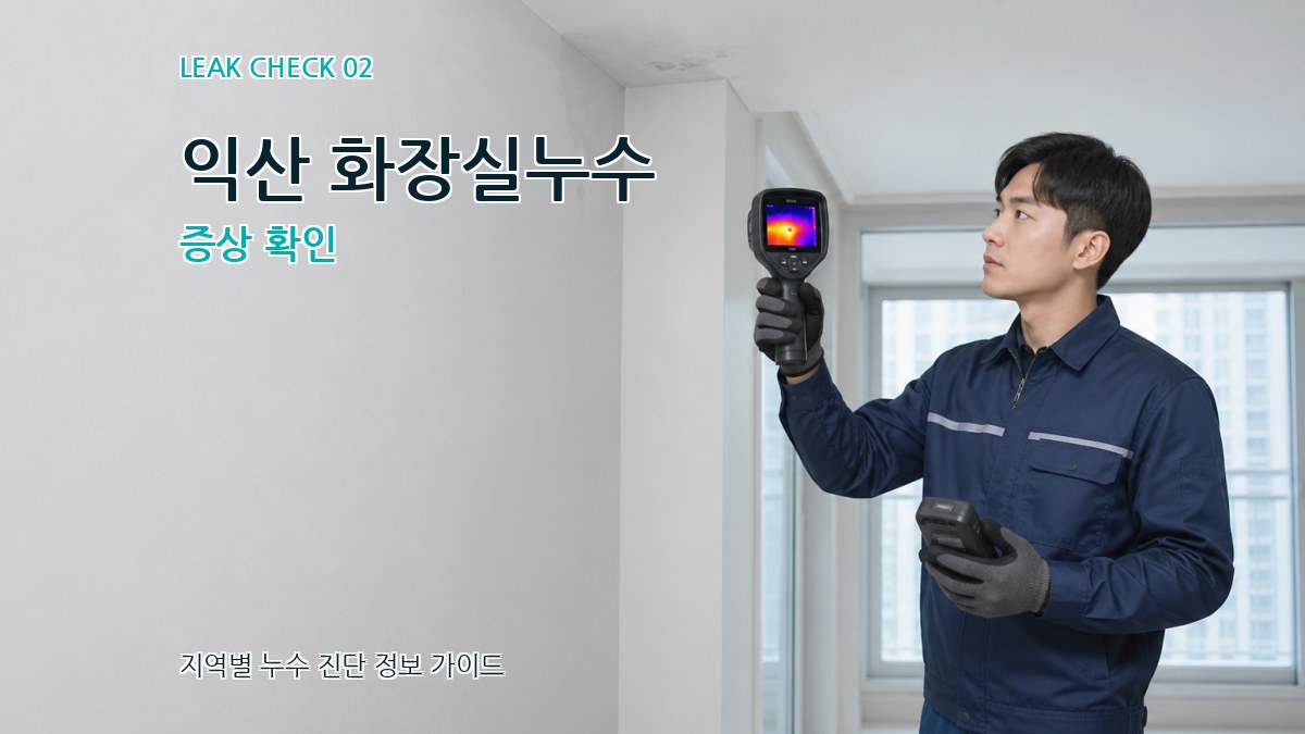 익산 화장실누수 증상 확인