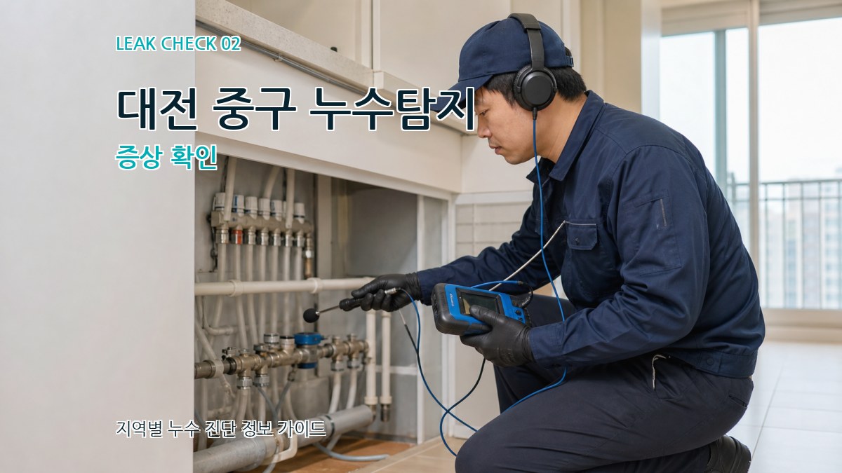 대전 중구 누수탐지 증상 확인