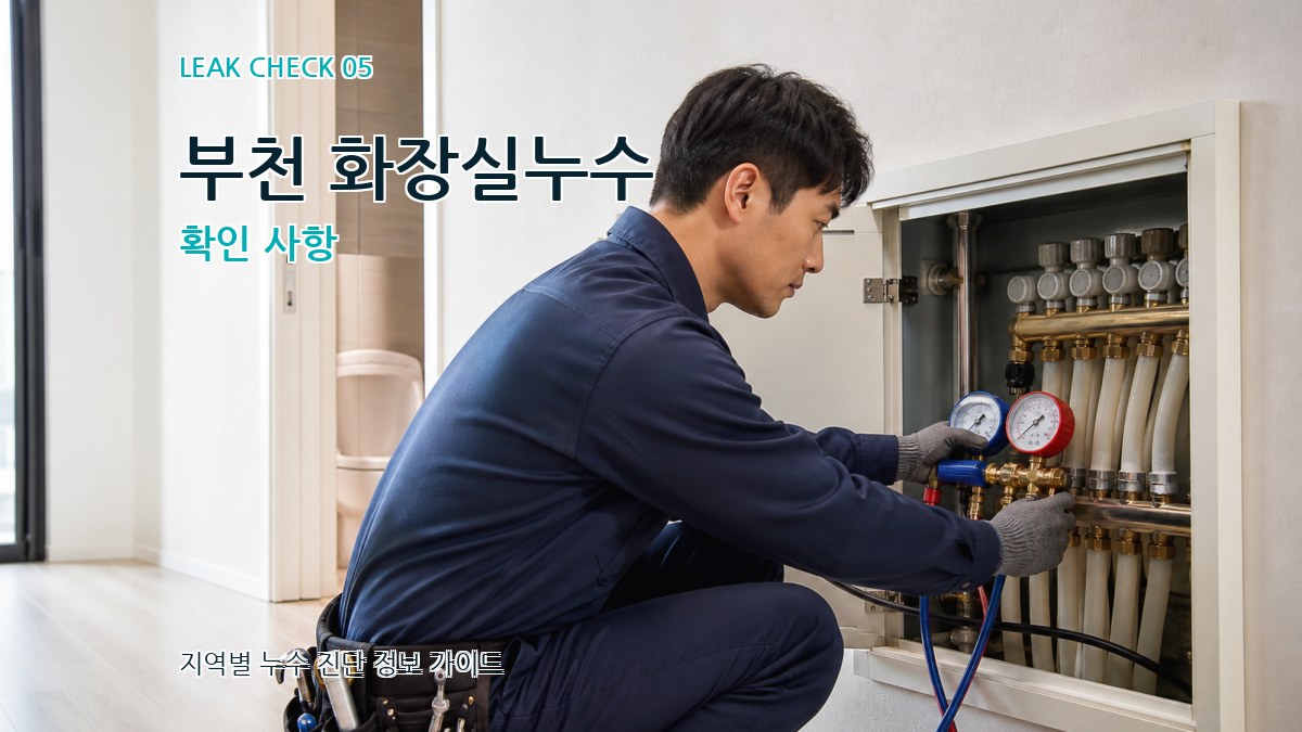 부천 화장실누수 확인 사항