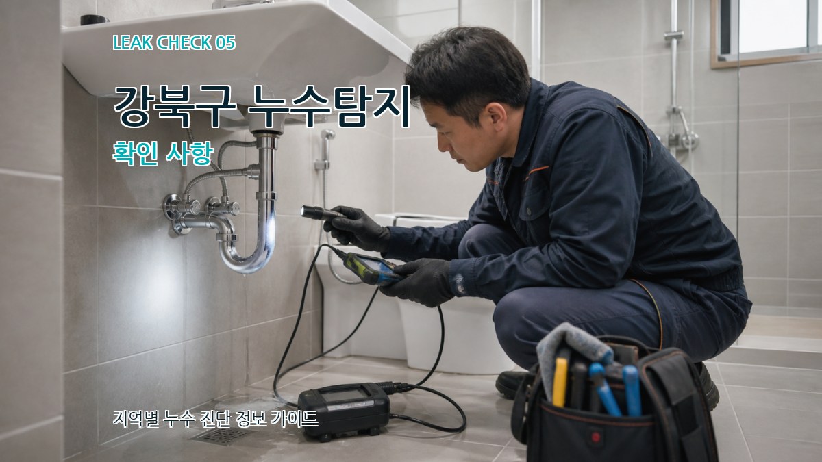 강북구 누수탐지 확인 사항