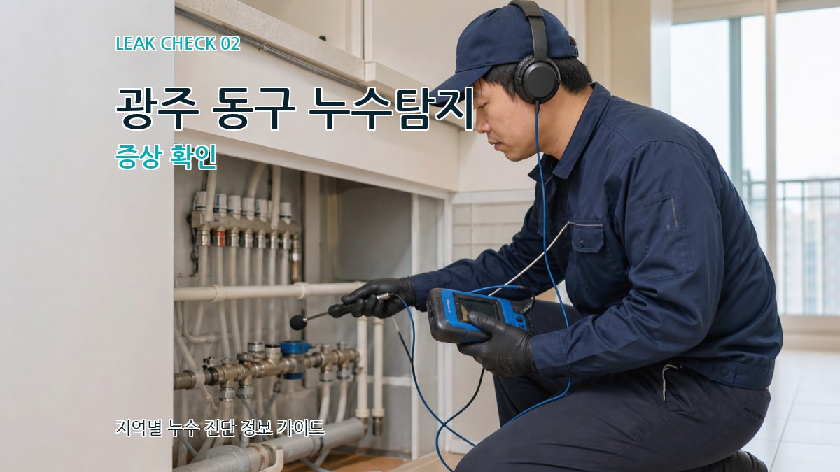 광주 동구 누수탐지 증상 확인