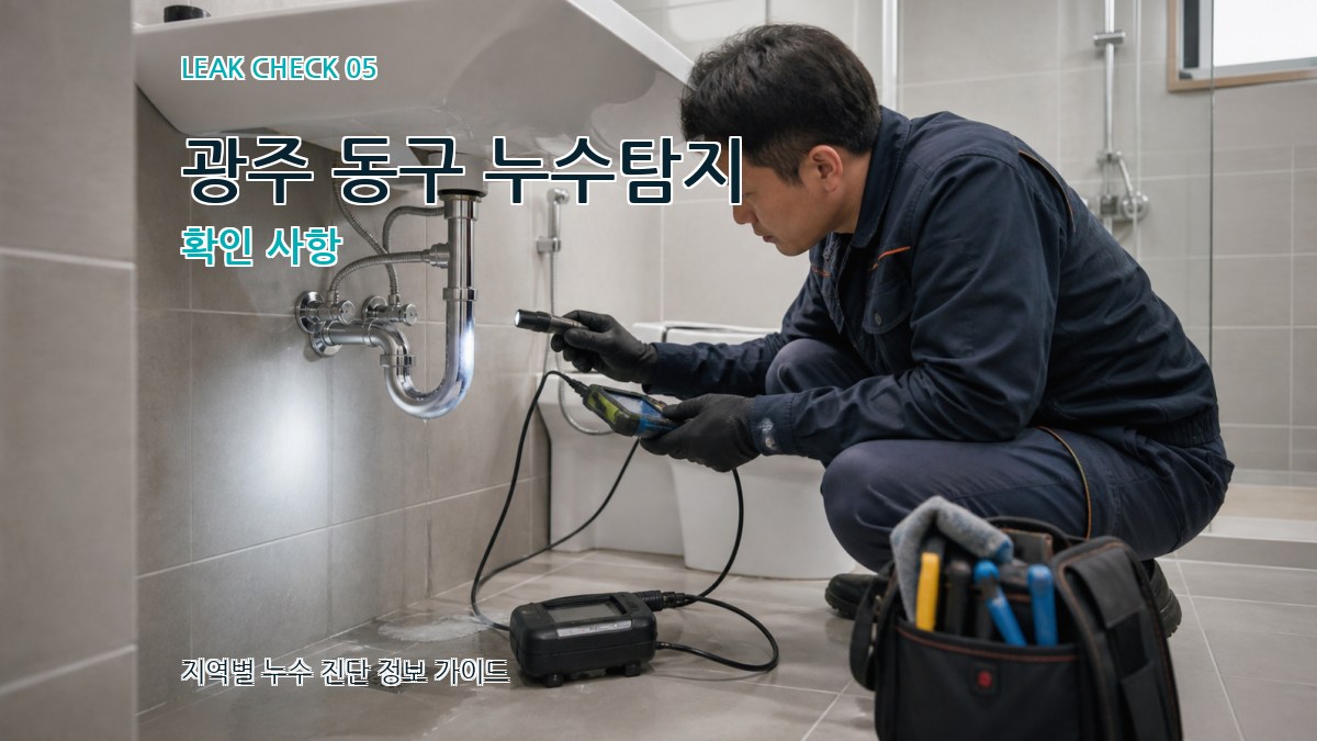 광주 동구 누수탐지 확인 사항