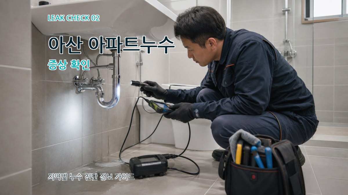 아산 아파트누수 증상 확인