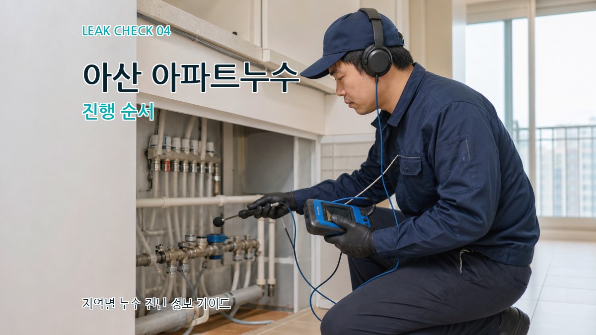 아산 아파트누수 진행 순서