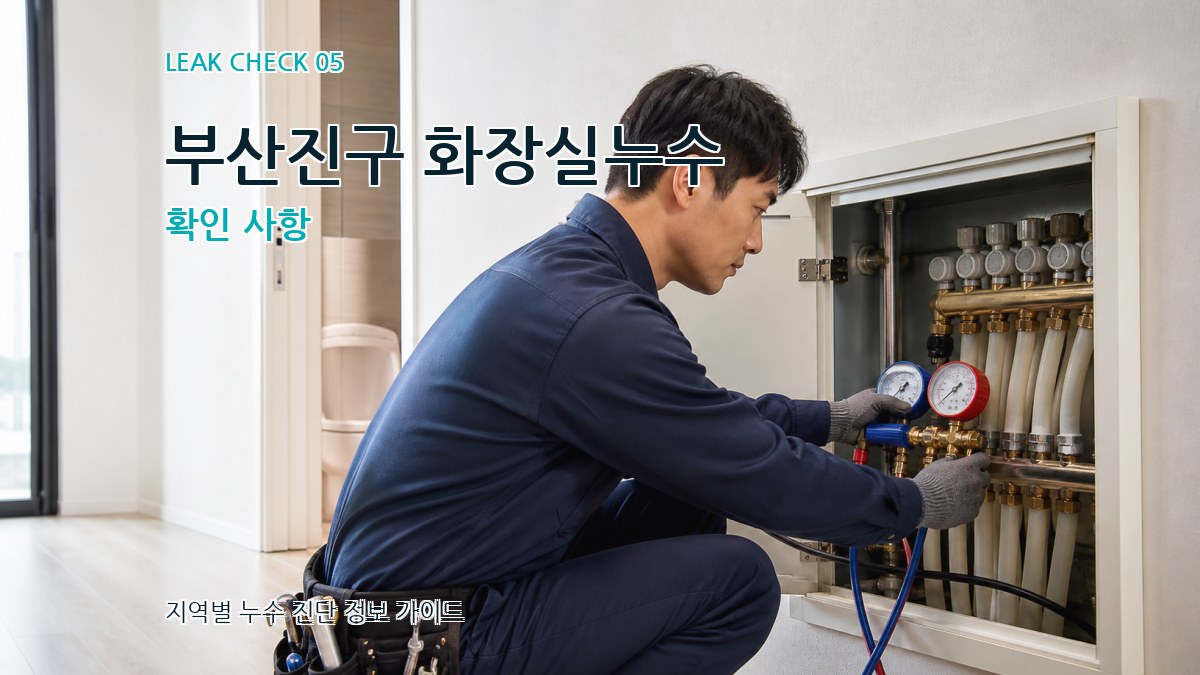 부산진구 화장실누수 확인 사항