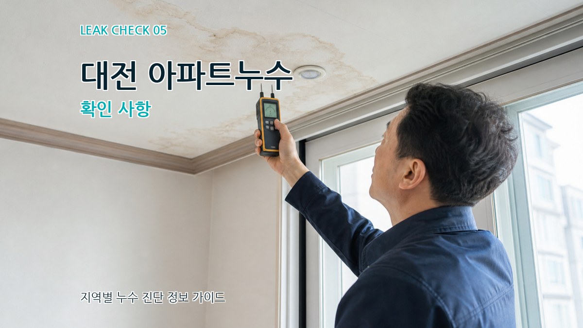 대전 아파트누수 확인 사항