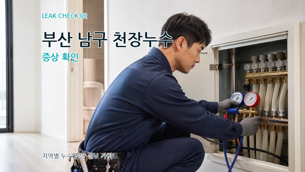 부산 남구 천장누수 증상 확인