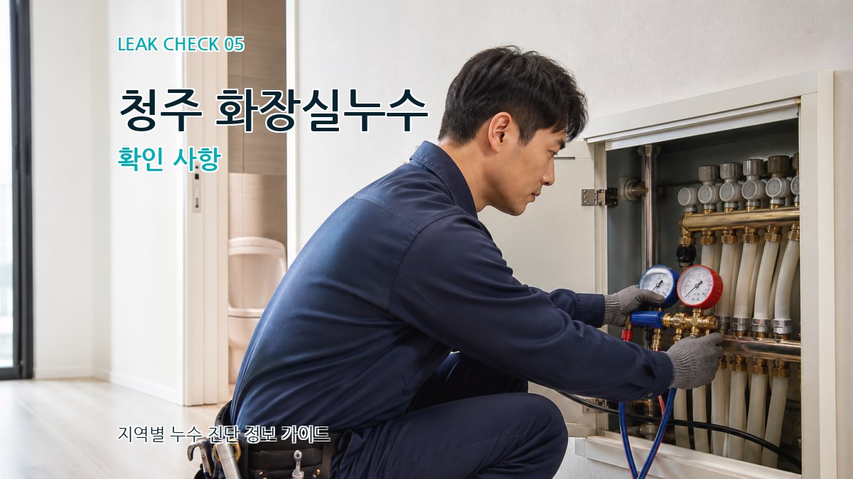 청주 화장실누수 확인 사항
