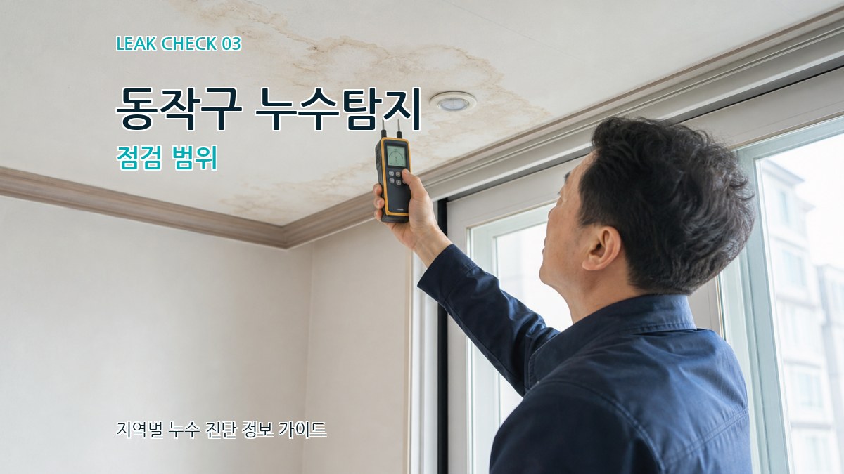동작구 누수탐지 점검 범위