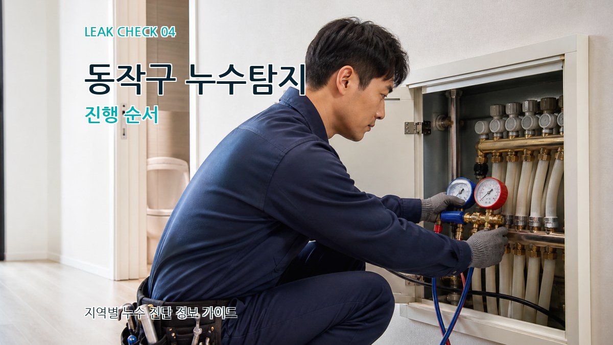 동작구 누수탐지 진행 순서