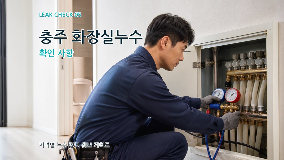 충주 화장실누수 확인 사항