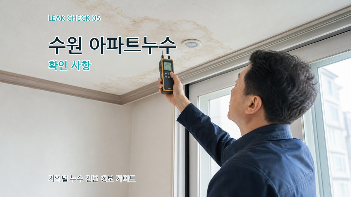 수원 아파트누수 확인 사항