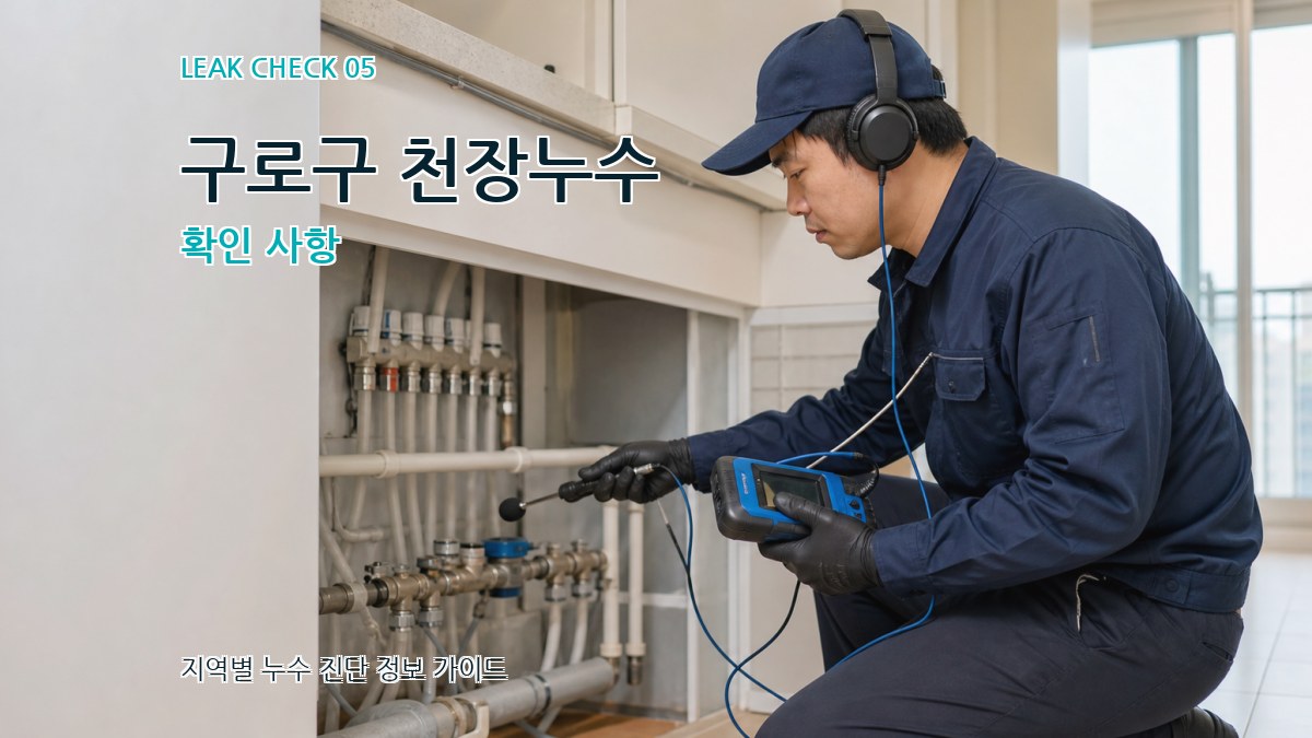 구로구 천장누수 확인 사항