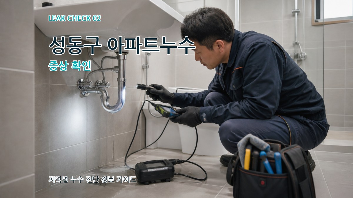 성동구 아파트누수 증상 확인