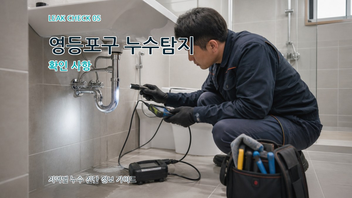 영등포구 누수탐지 확인 사항