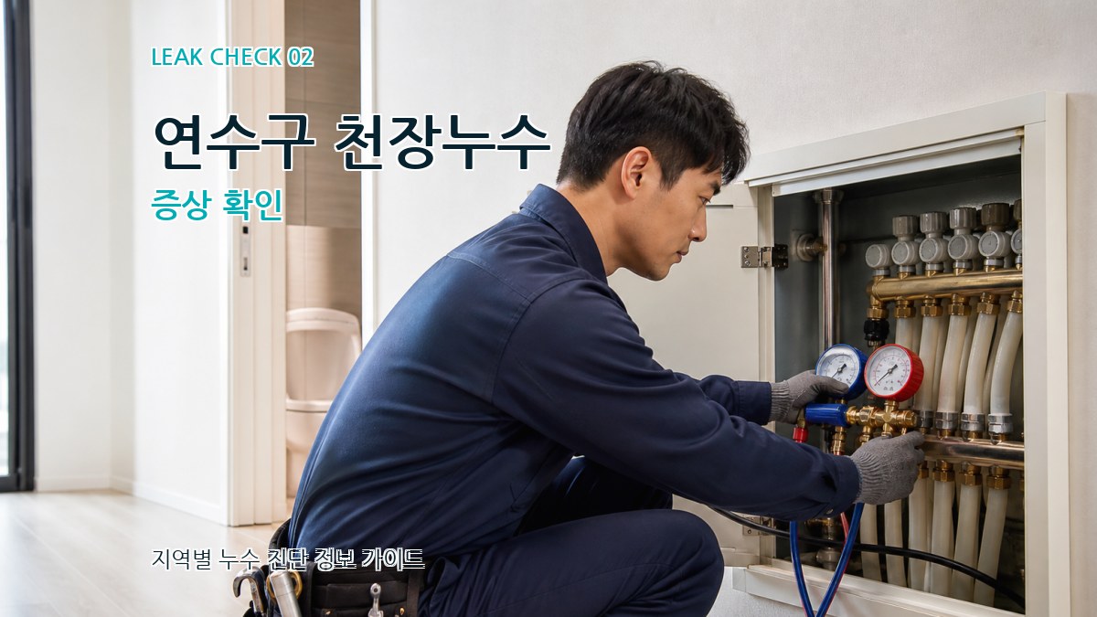 연수구 천장누수 증상 확인