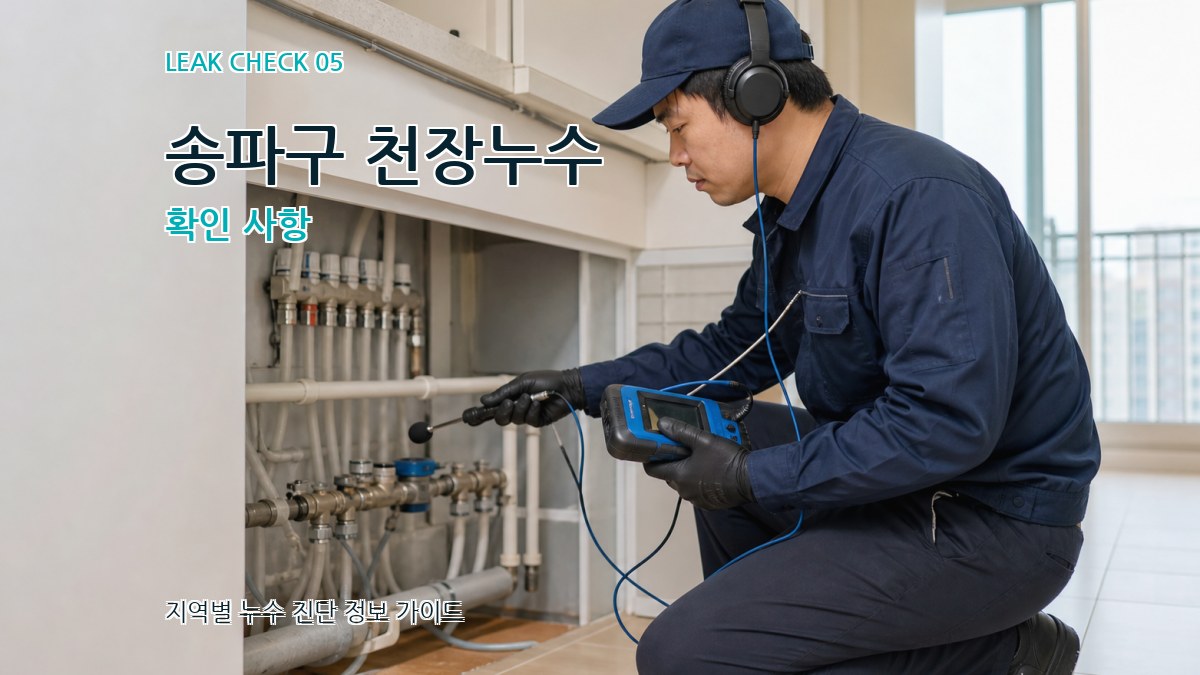 송파구 천장누수 확인 사항