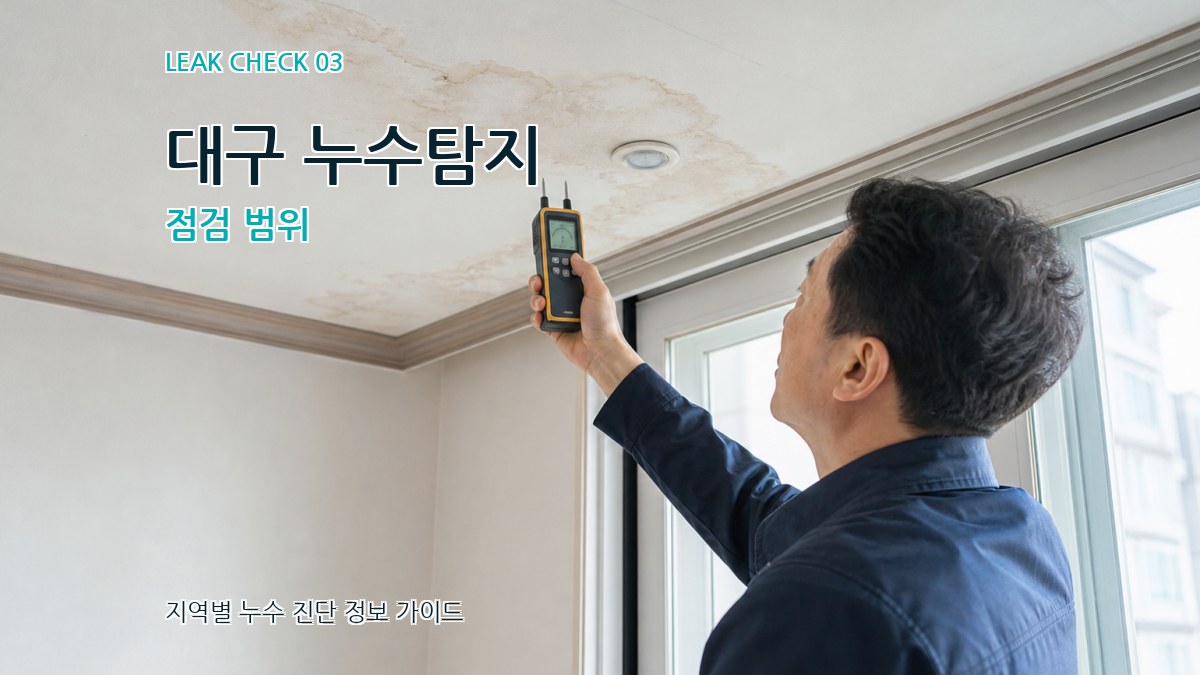 대구 누수탐지 점검 범위