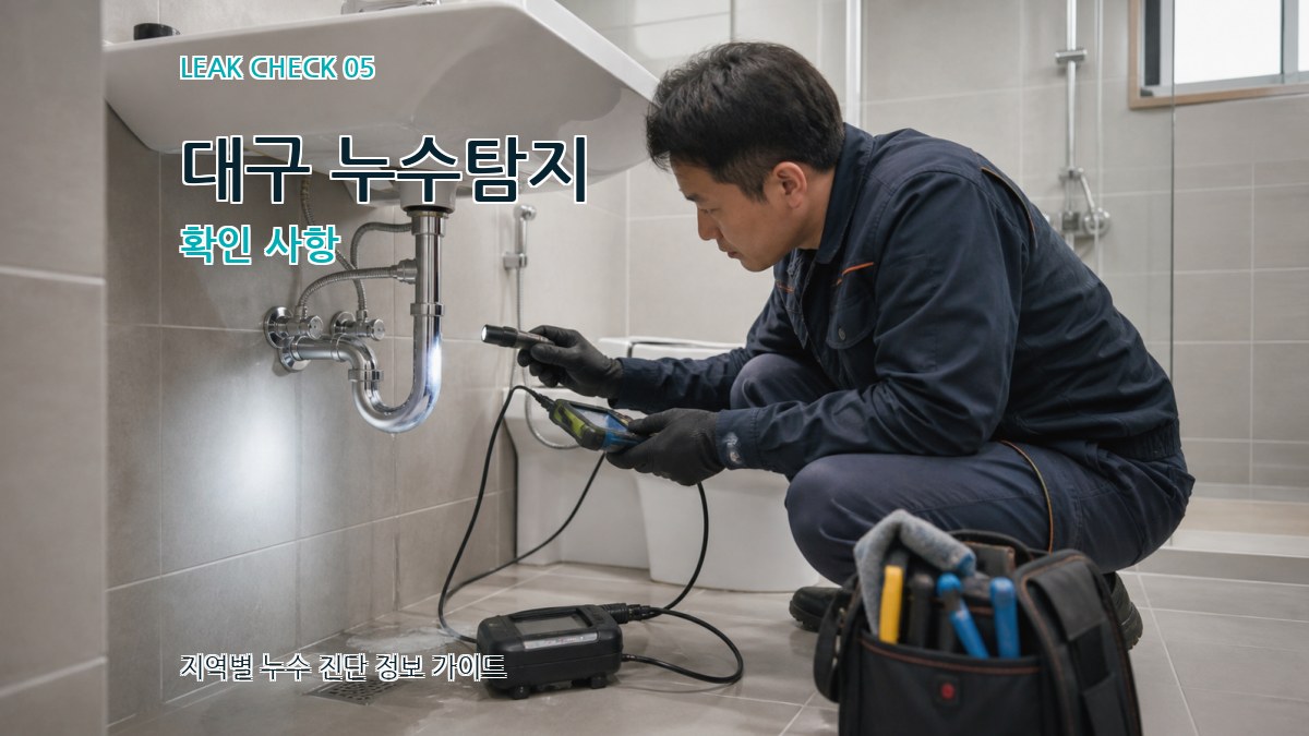 대구 누수탐지 확인 사항