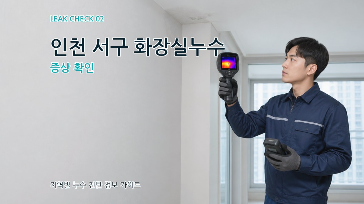 인천 서구 화장실누수 증상 확인