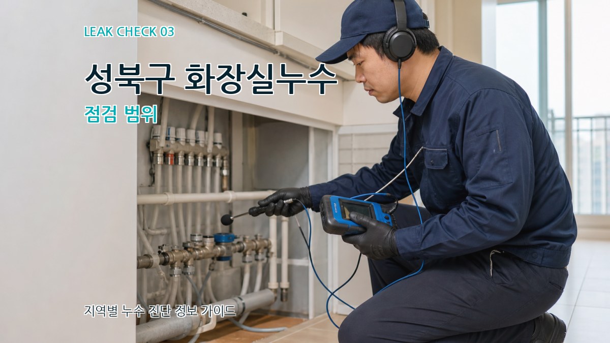 성북구 화장실누수 점검 범위