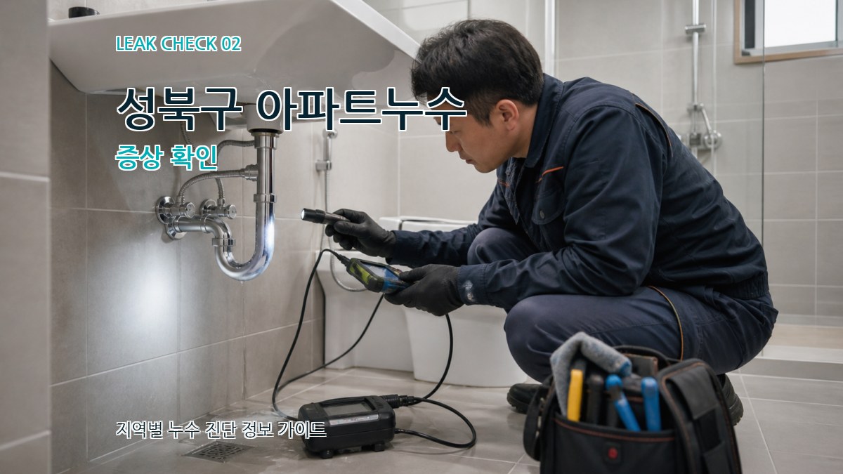 성북구 아파트누수 증상 확인