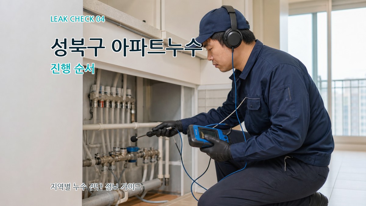 성북구 아파트누수 진행 순서