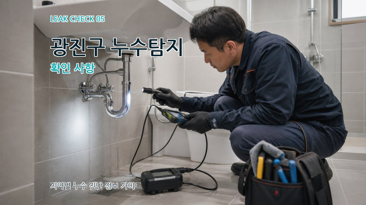 광진구 누수탐지 확인 사항