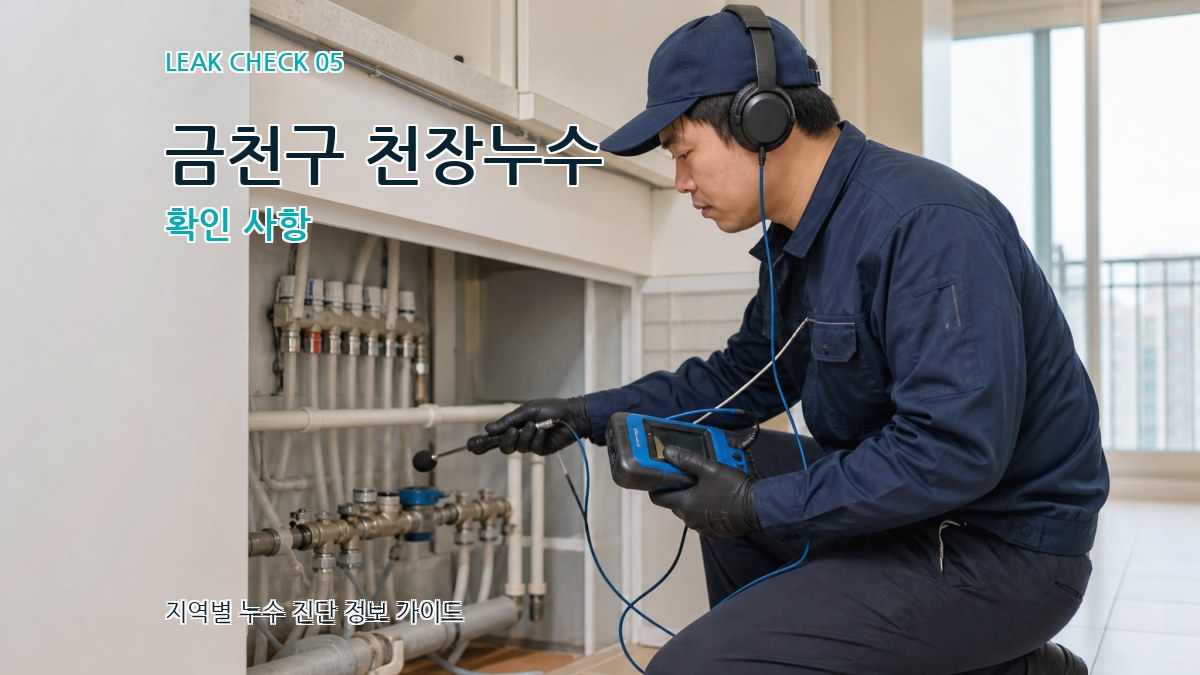 금천구 천장누수 확인 사항