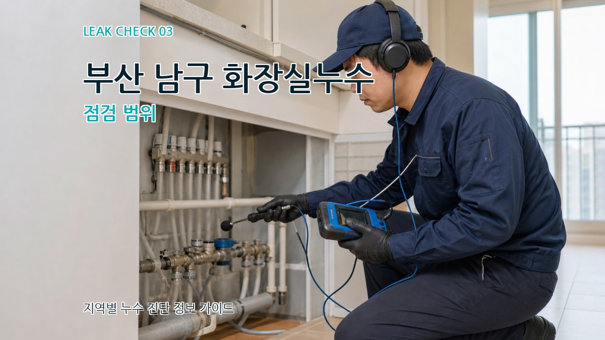 부산 남구 화장실누수 점검 범위
