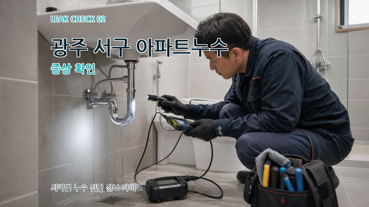 광주 서구 아파트누수 증상 확인