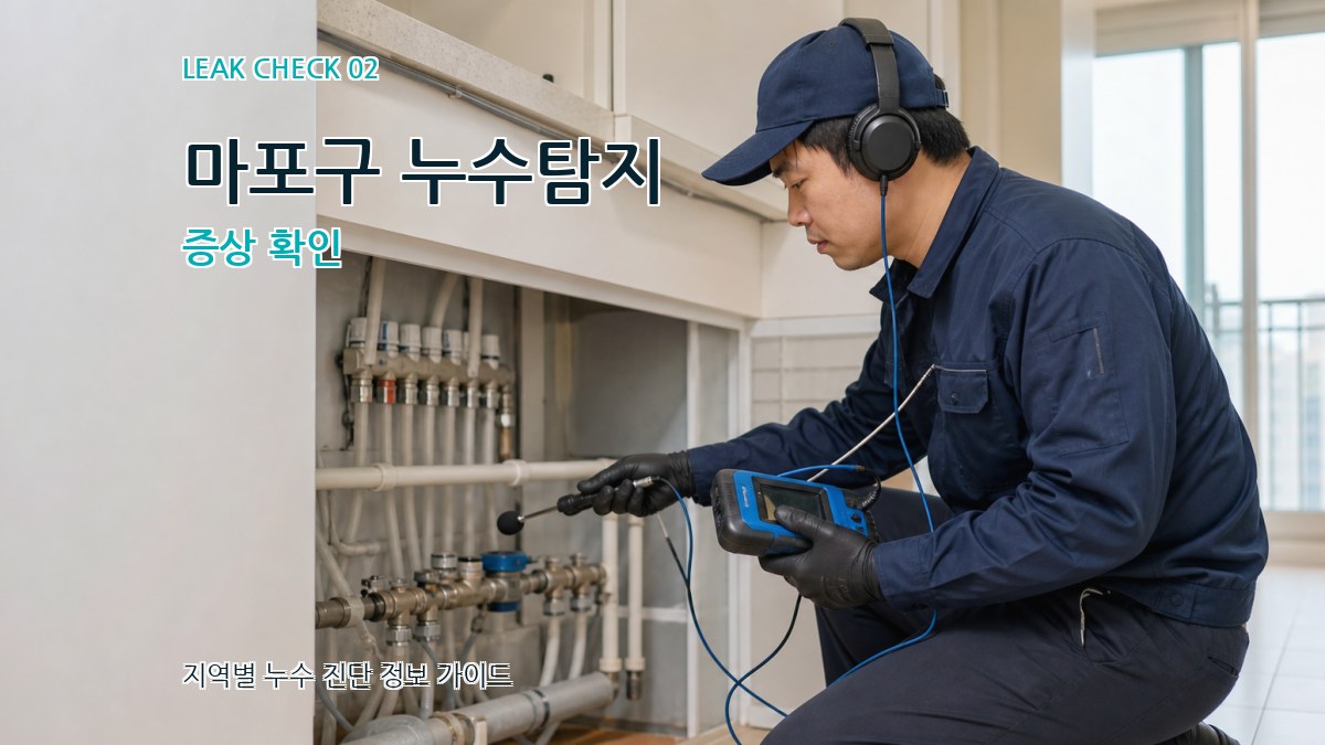 마포구 누수탐지 증상 확인