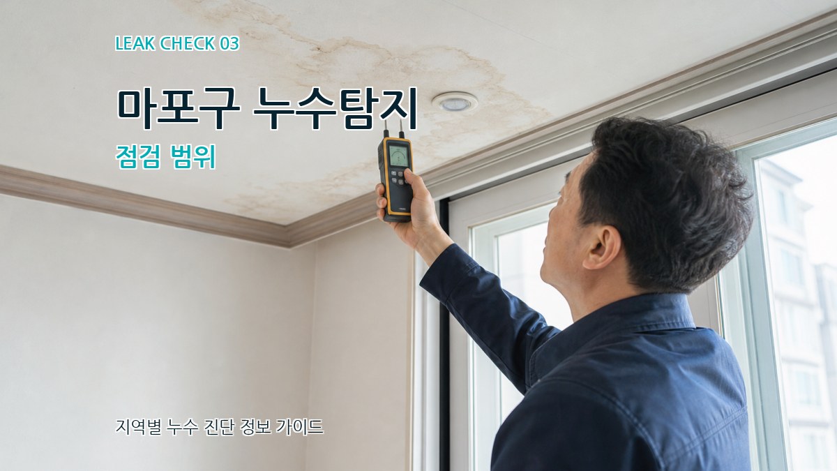 마포구 누수탐지 점검 범위