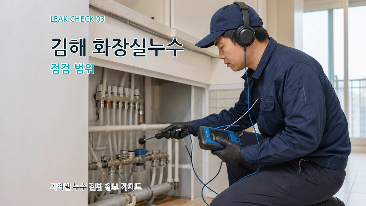 김해 화장실누수 점검 범위