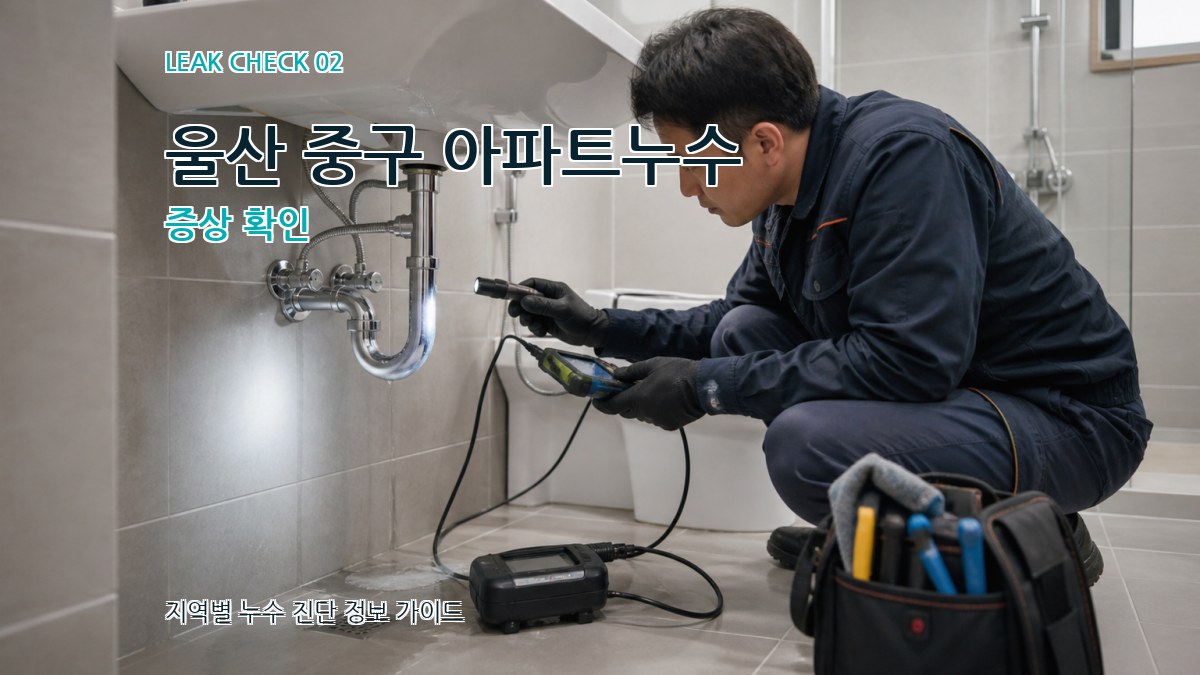 울산 중구 아파트누수 증상 확인