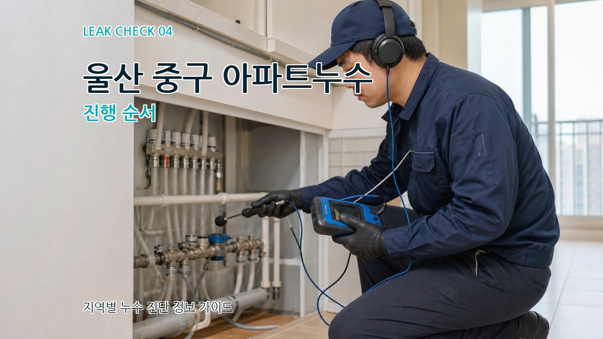 울산 중구 아파트누수 진행 순서
