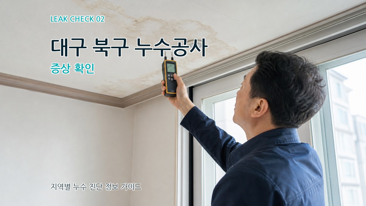대구 북구 누수공사 증상 확인