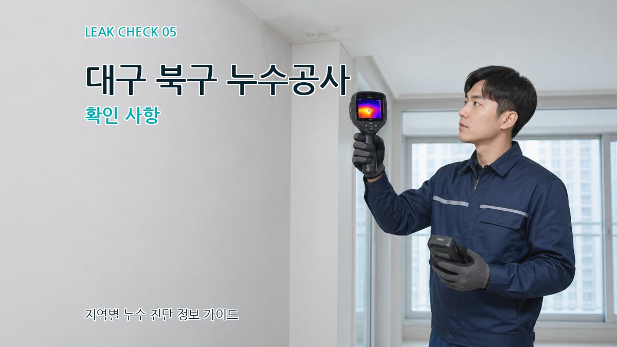 대구 북구 누수공사 확인 사항
