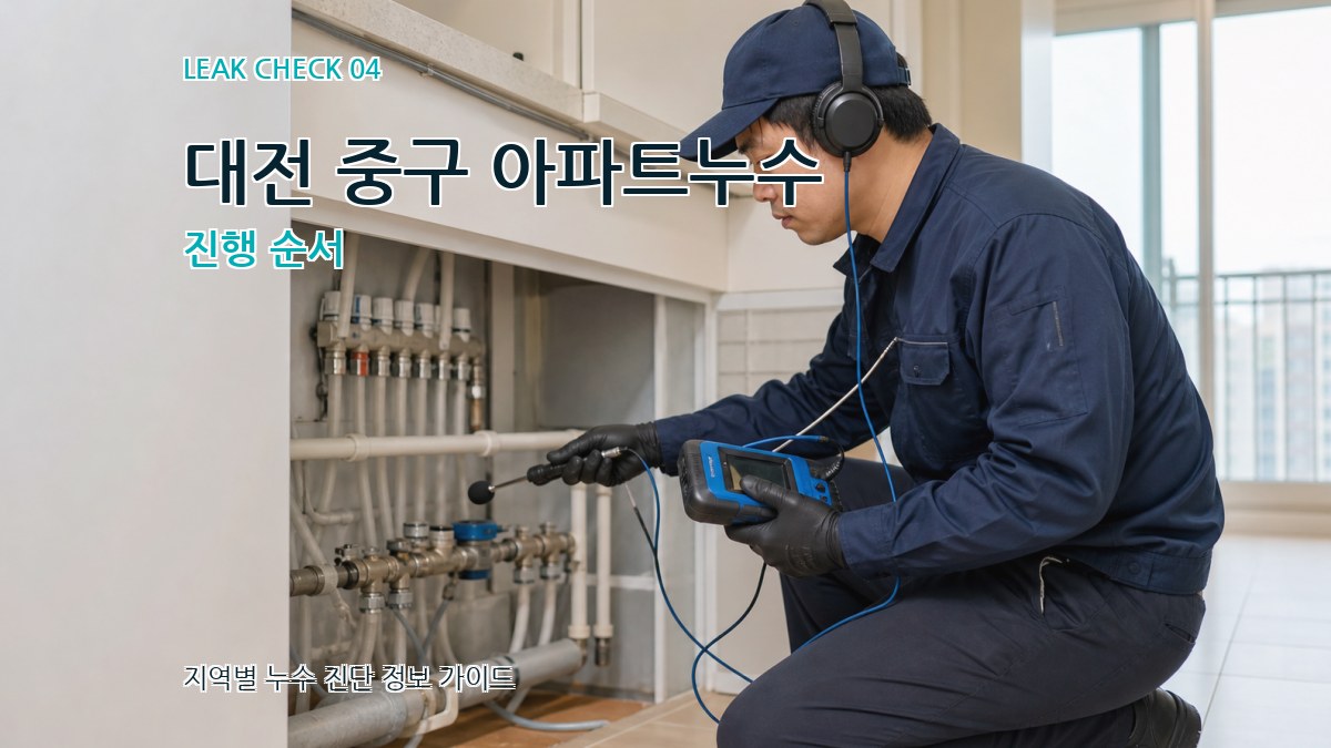 대전 중구 아파트누수 진행 순서