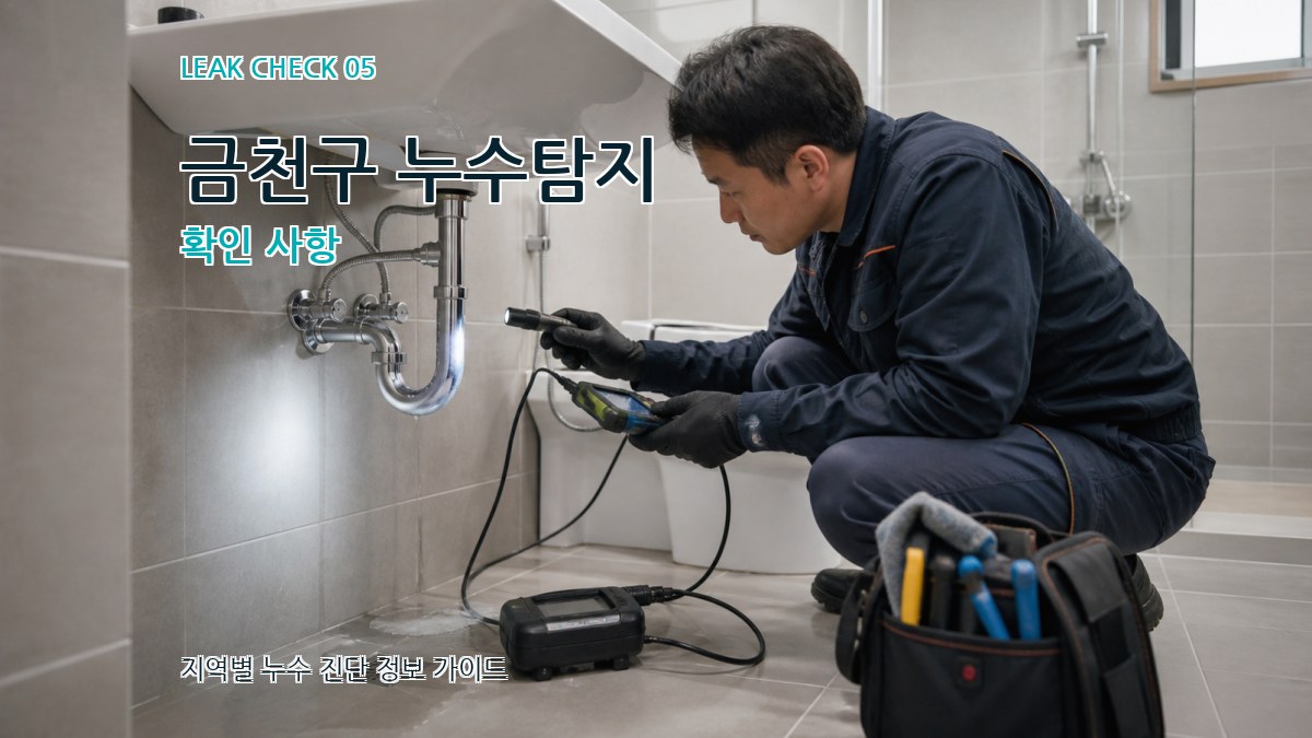 금천구 누수탐지 확인 사항