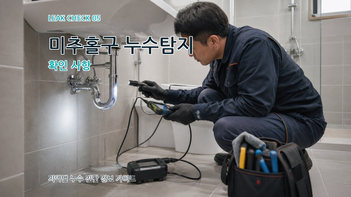 미추홀구 누수탐지 확인 사항