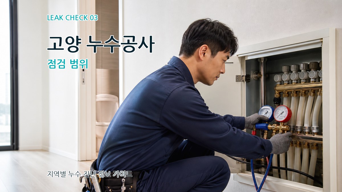 고양 누수공사 점검 범위