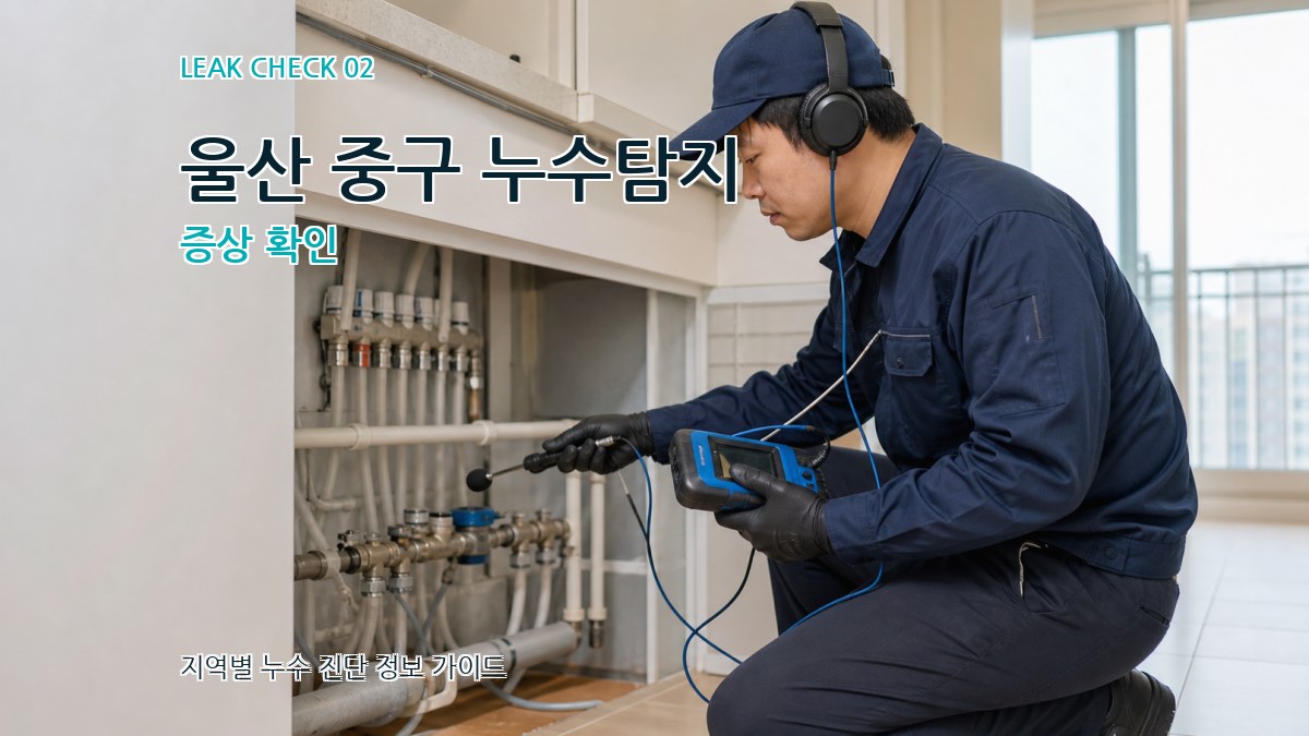 울산 중구 누수탐지 증상 확인