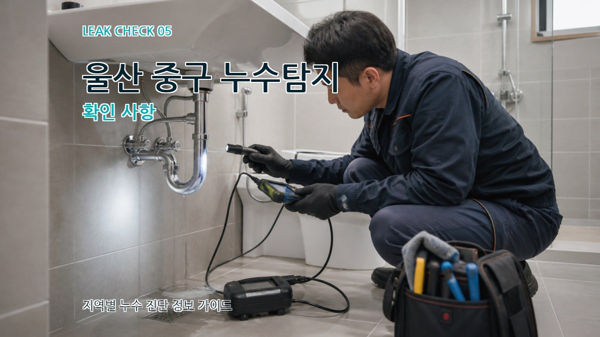 울산 중구 누수탐지 확인 사항